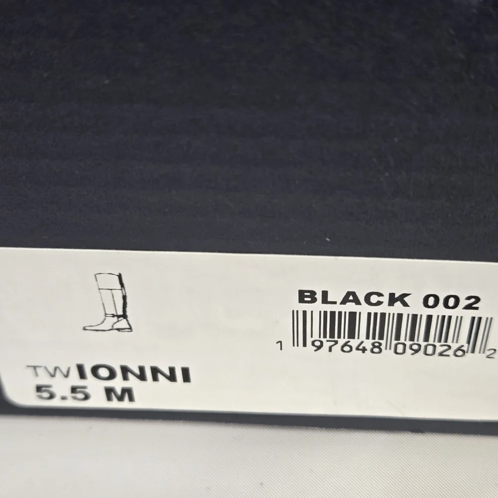 Tommy Hilfiger Ionni Faux Leather Black Riding Boot Knee High 5.5 NIB Equestrian